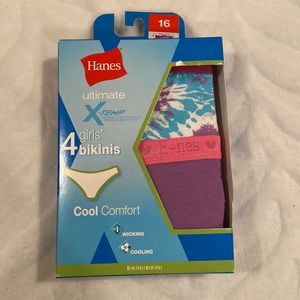 NWT Hanes Ultimate X-Temp Girls Bikini Panties